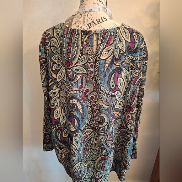 J. Jill layered Paisley blouse - Picture 2 of 6